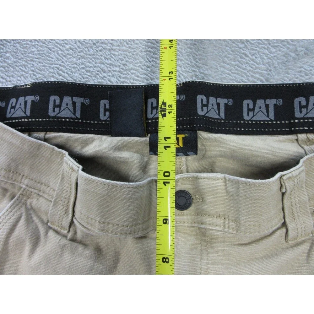 CAT Work Pants Mens 34x29 (Fits 30x27) Straight Fit Durable Utility Beige